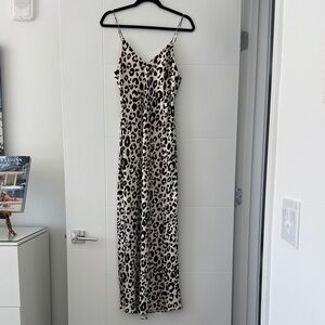 Anine Bing Leopard Print Silk Dress